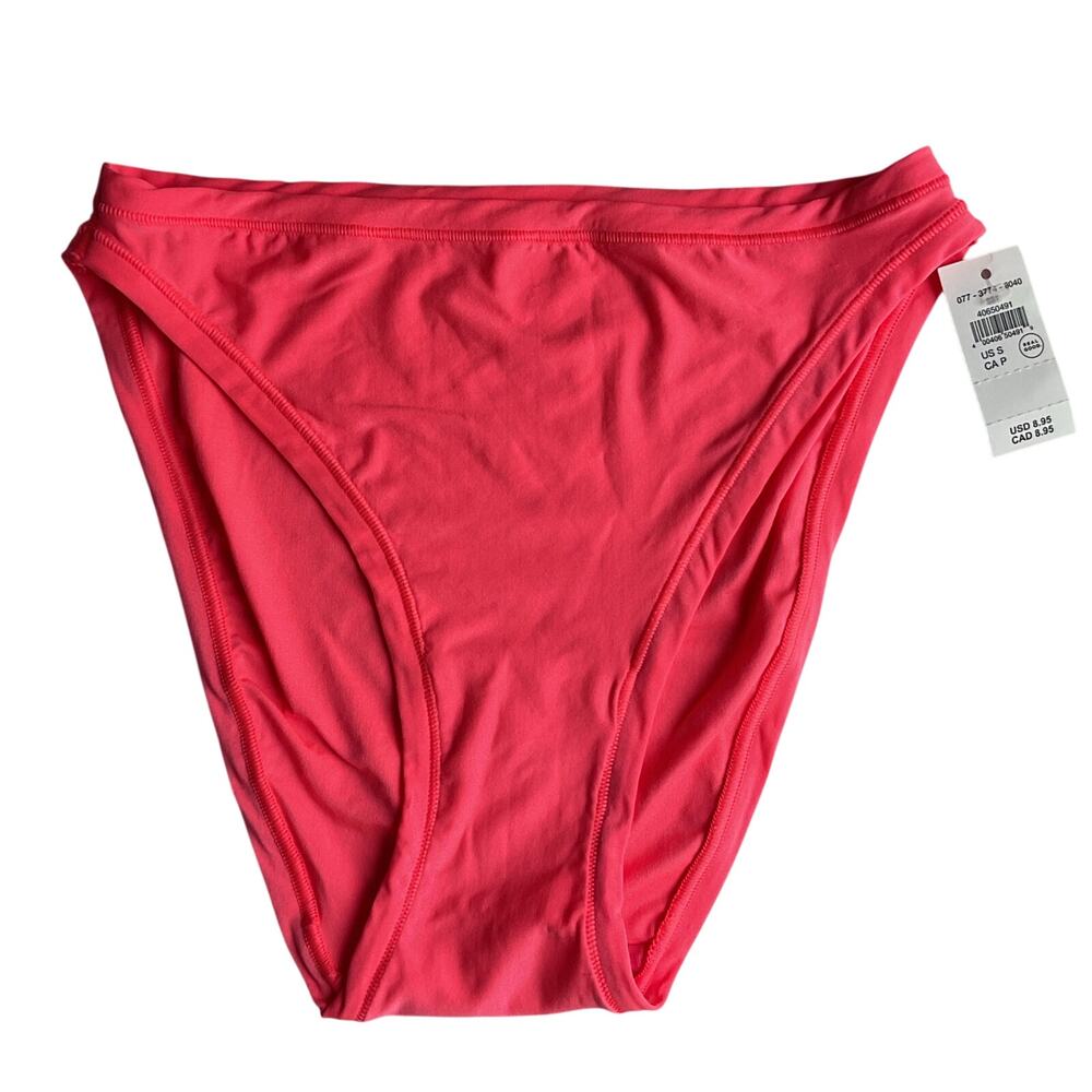 Aerie High Cut Bikini Bottom Pink Size S New With Tags Real Good Underwear